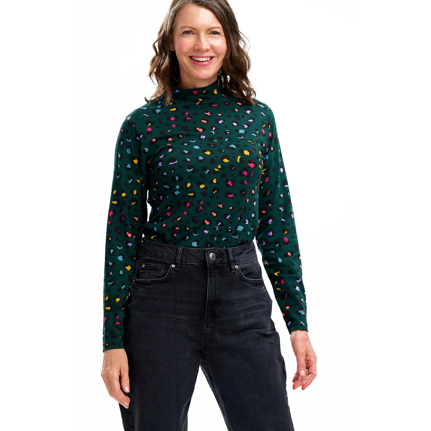 Sugarhill Brighton Annika Rainbow Leopard Top