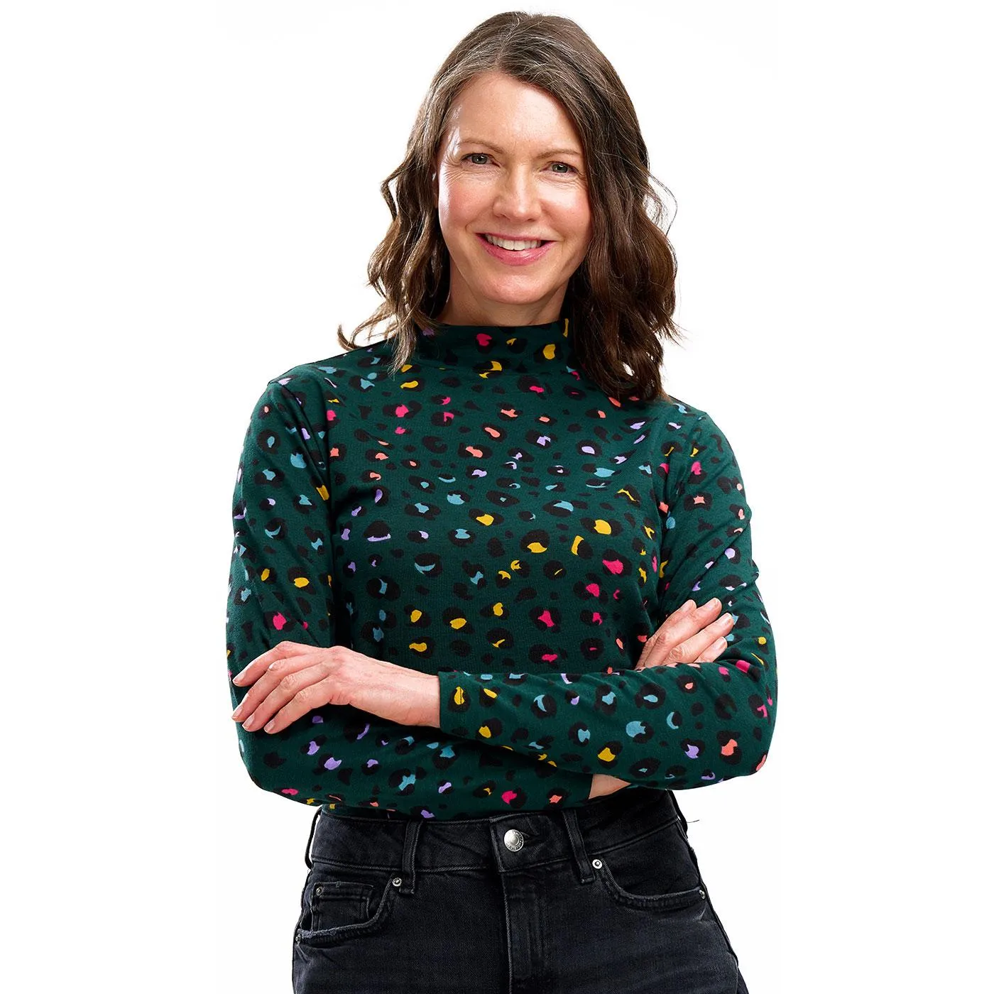 Sugarhill Brighton Annika Rainbow Leopard Top