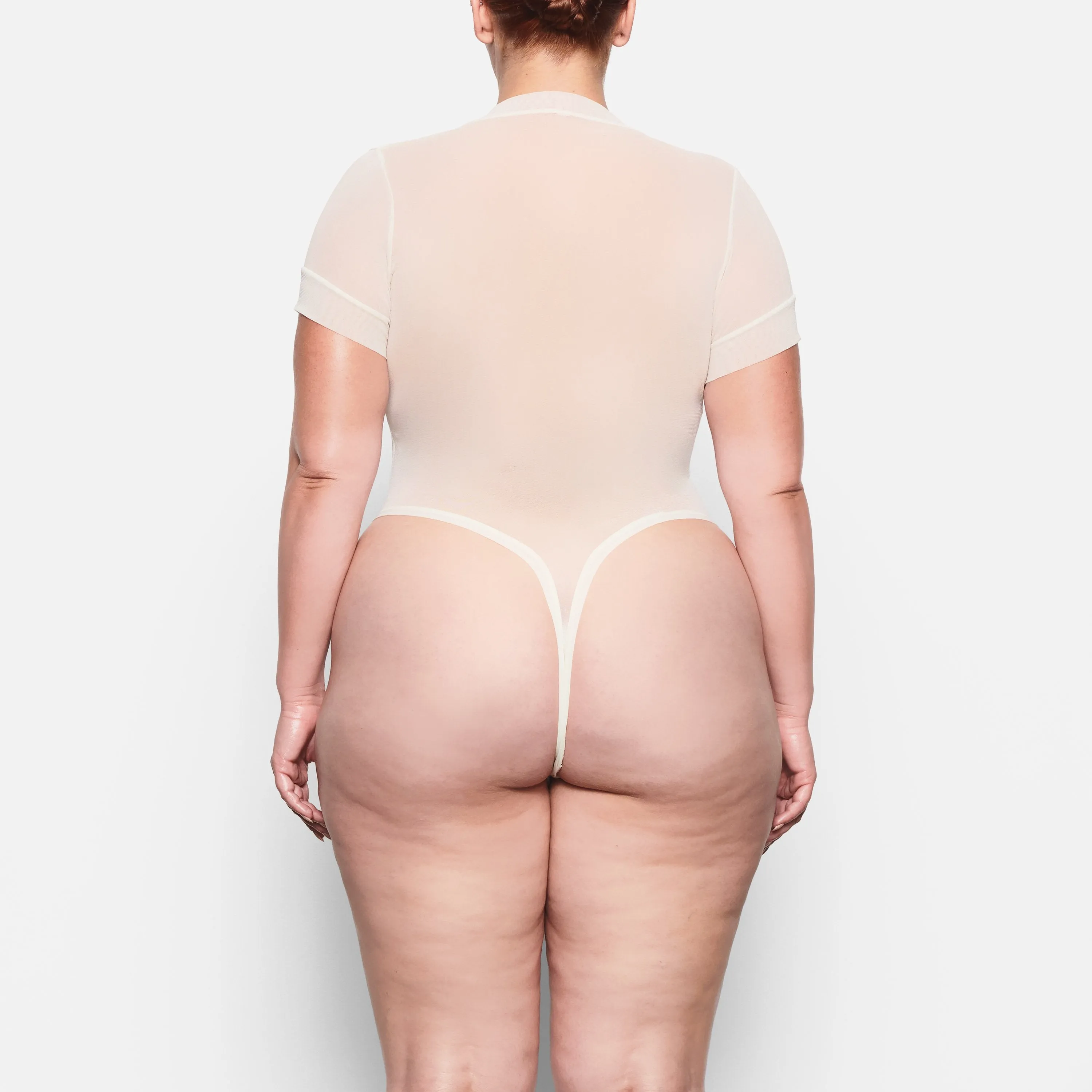 SUMMER MESH T-SHIRT BODYSUIT | BONE