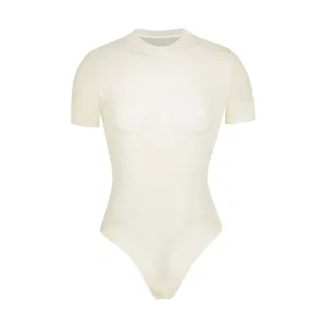 SUMMER MESH T-SHIRT BODYSUIT | BONE