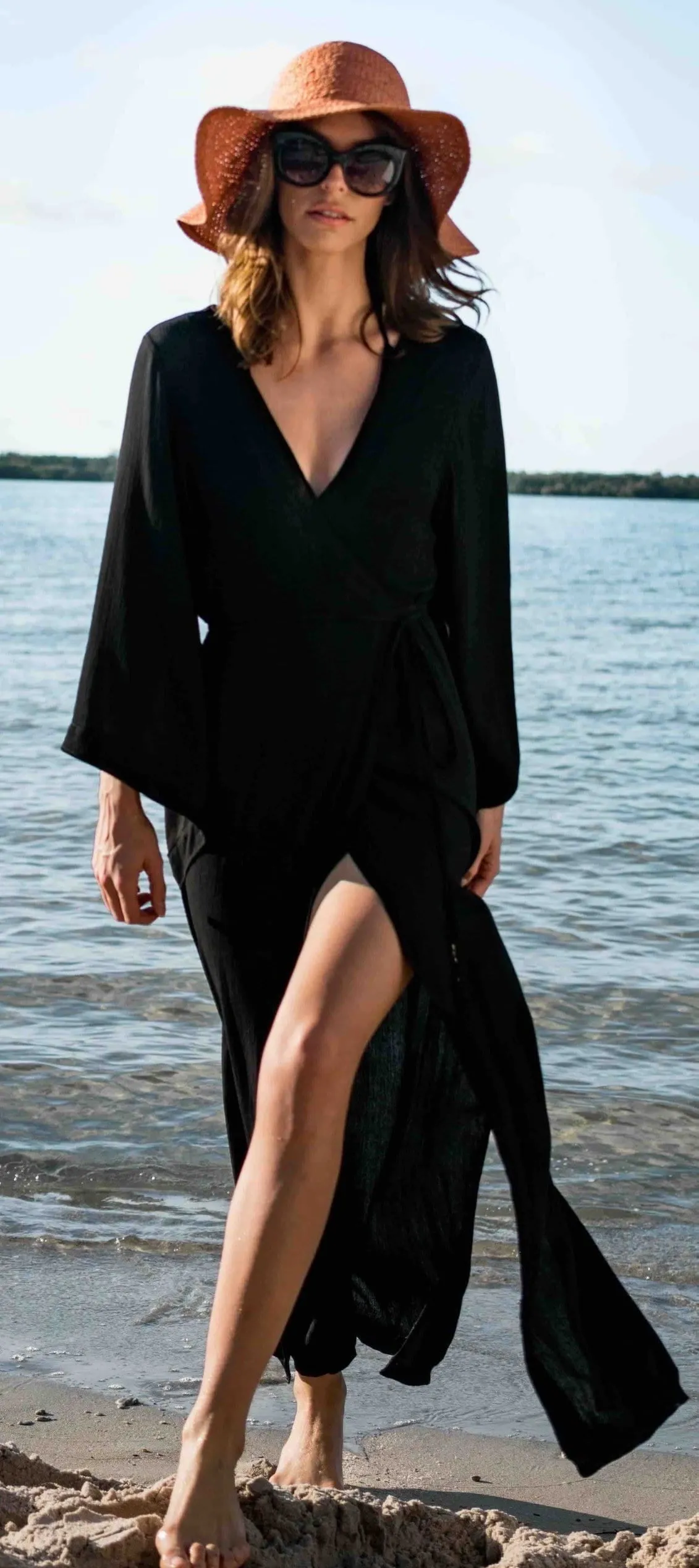 Surf Souleil Goddess Maxi Kimono White
