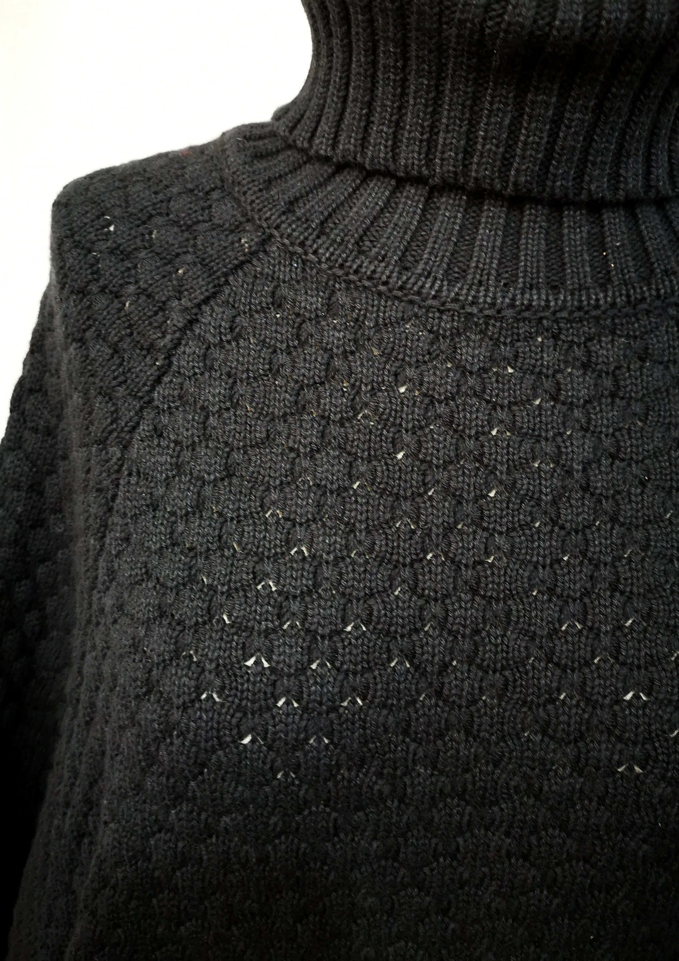 SWEATER TURTLENECK - KNIT PEARL black
