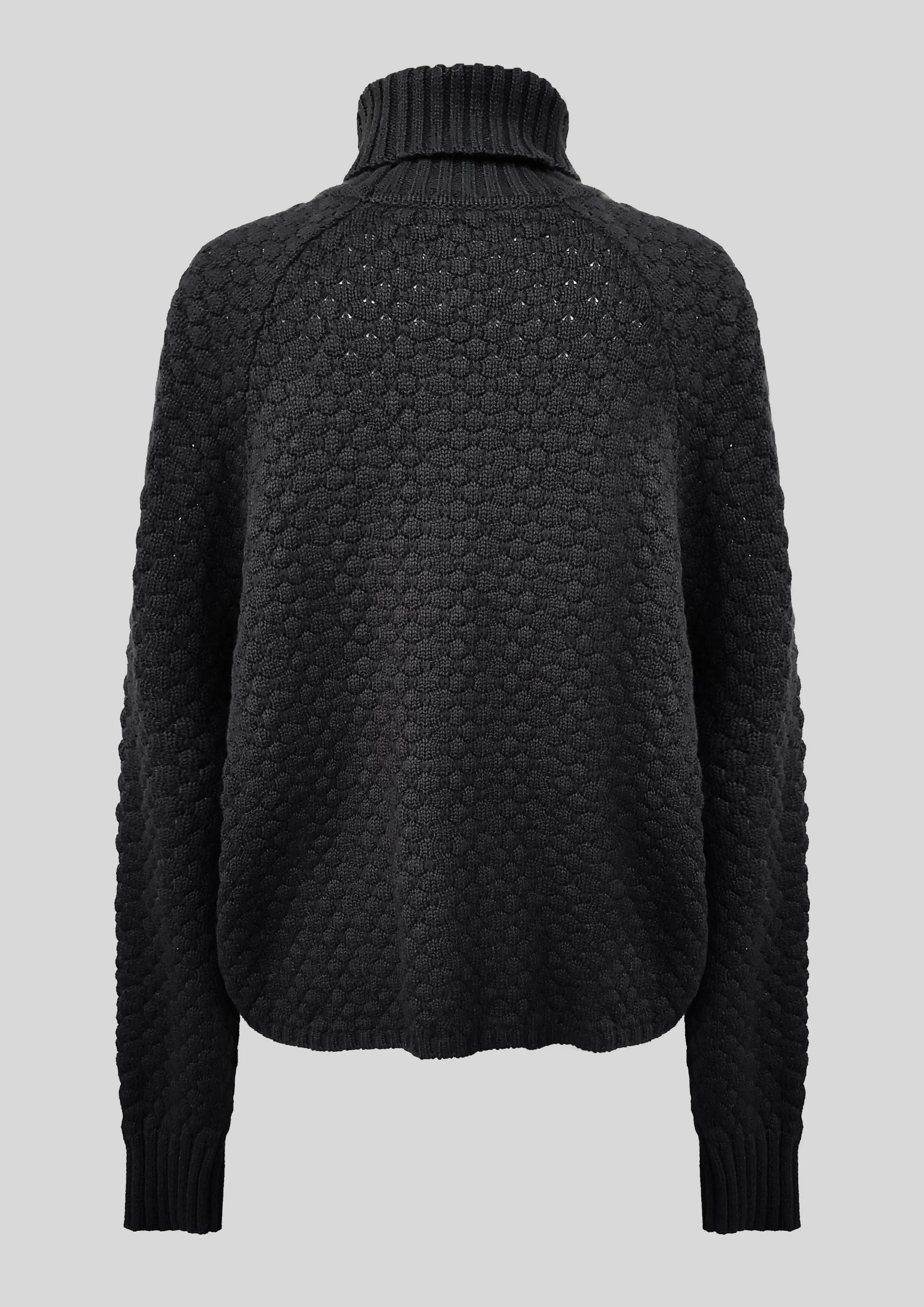SWEATER TURTLENECK - KNIT PEARL black