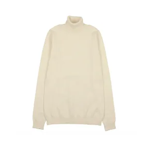 top l/s knit turtleneck - cream