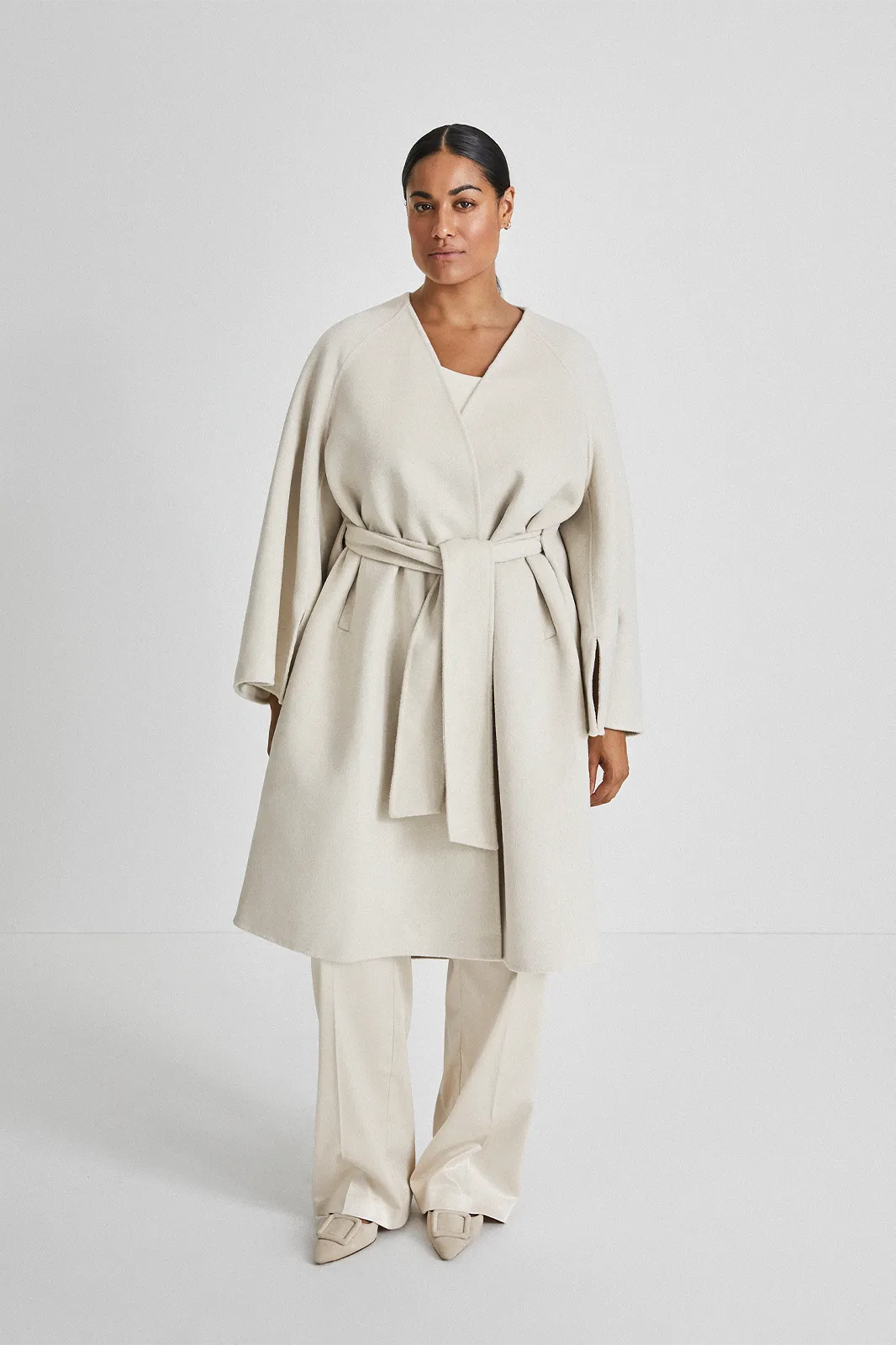 TRENTO COAT LONG - CREAM