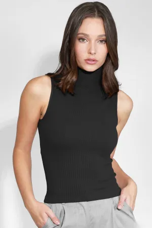 Turtleneck Sleeveless Top