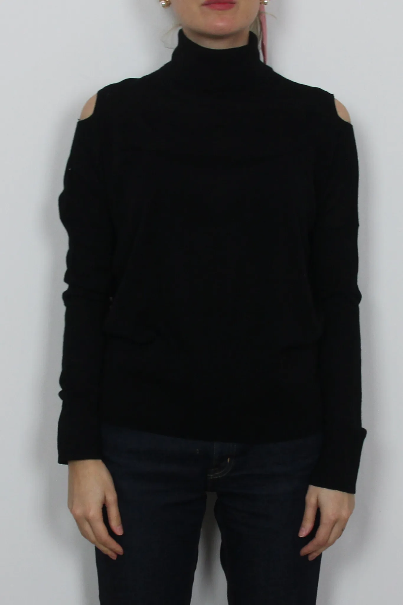 Vince black cut out top