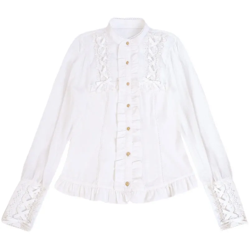 White long-sleeved bottoming shirt PL51768