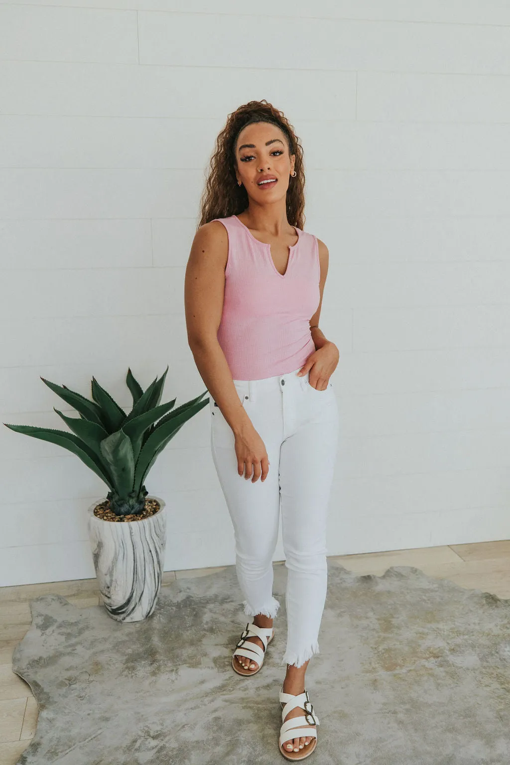 Wild Romance Ribbed Bodysuit- Pink
