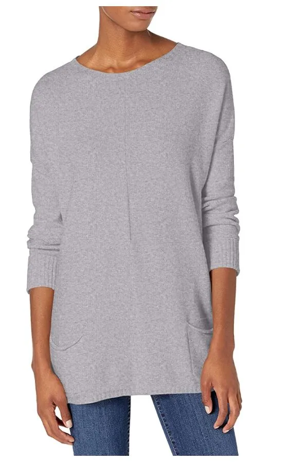 Women's Scoop Neck Sweater with Scarf