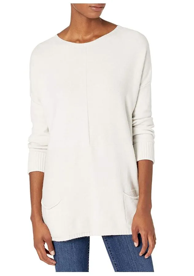 Women's Scoop Neck Sweater with Scarf