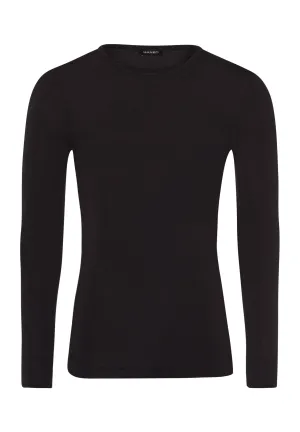 Woolen Silk M Wool and Silk Fitted Top | Anthrazit 73402-176