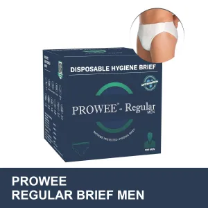 XL Size Brief Style Disposable Regular Hygiene Innerwear, All Day Odorless, Lightweight with Fungal Protection. Prowee Regular (Men)